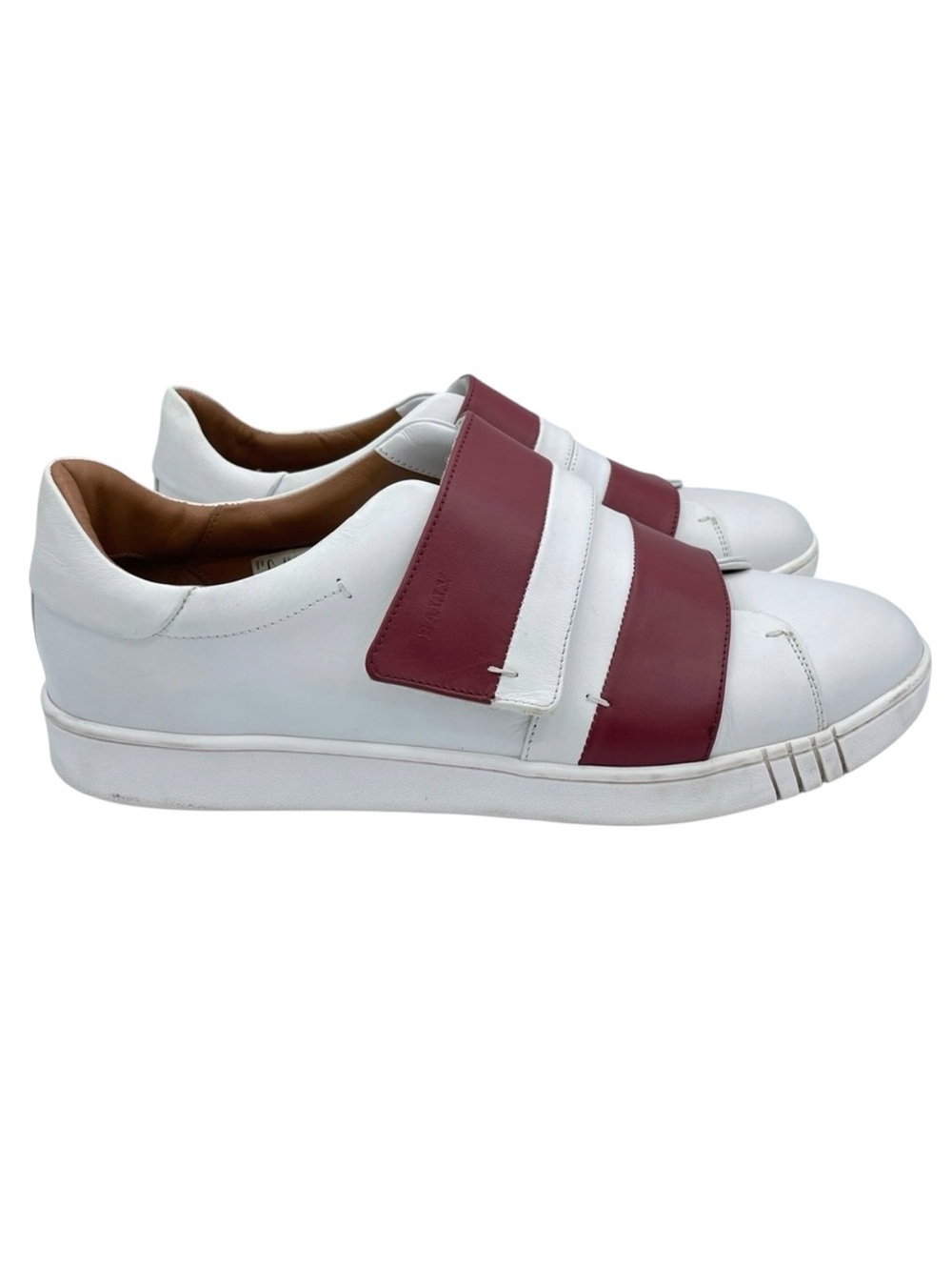 Bally Willet Leather Sneaker 10 1/2 White/Red